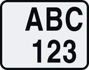 Registreringsskylt 1994-2002 122x96mm