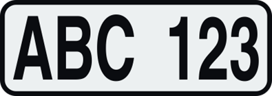 Registreringsskylt 1994-2002 170x60mm