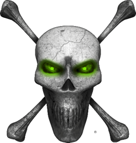 Extreme_Skull Bone_skull_w_crossbones Green.