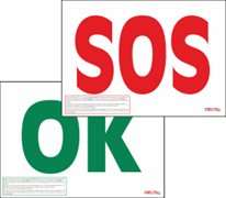 SOS-skylt A4