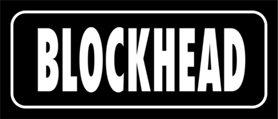 Skämtdekal Blockhead