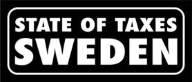 Skämtdekal State of taxes Sweden