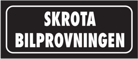 Skämtdekal Skrota bilprovningen