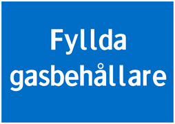 Fyllda gasbehållare