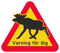 Varning för älg