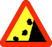 A12 Varning för stenras