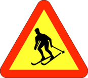 A17 Varning för skidåkare