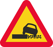 A27 Varning för svag vägkant eller hög körbanekant