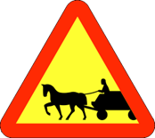 A32 Varning för fordon med förspänt dragdjur
