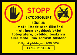 STOP SKYDDSOBJEKT