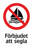 Förbjudet 
att segla 