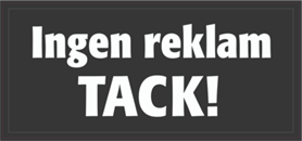 Skämtdekal Ingen reklam tack