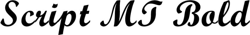 Script MT Bold