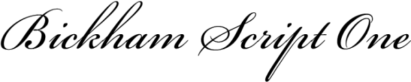 Bickham Script One