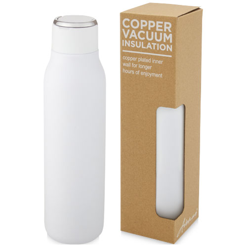 Marka 600 ml vakuumisolerad flaska i koppar med metalloop