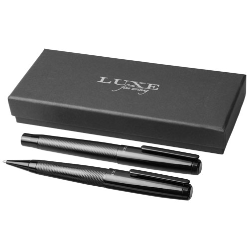 Gloss duo-penna i presentset (svart bläck)