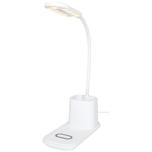 Bright skrivbordslampa och organisatör med trådlös laddare