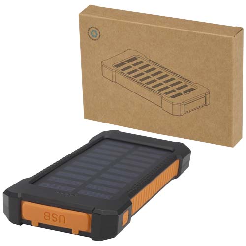 Altair 5 000 mAh 10 W robust solcellspowerbank av återvunnen plast med inbyggd ficklampa