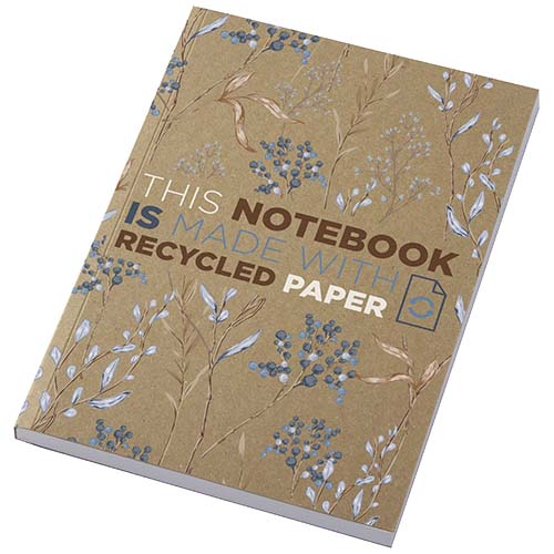 Novella Austen A5 anteckningsbok med återvunnet mjukt omslag med kraftpapper, 100 ark