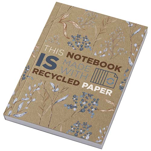 Novella Austen A6 anteckningsbok med återvunnet mjukt omslag med kraftpapper, 100 ark