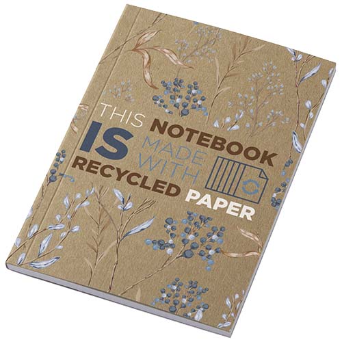 Novella Austen A6 anteckningsbok med återvunnet mjukt omslag med kraftpapper, 50 ark