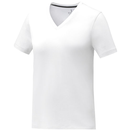 Somoto kortärmad V-ringad t-shirt till dam 