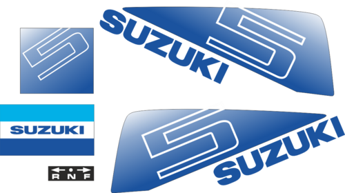 5hk Blått / ljusblått /svart Blått / ljusblått /svart Komplett innehållande: 2st Dekaler för Suzuki 5hk, 1st bakre dekal, 1st främre dekal och 1 dekal  för växel.