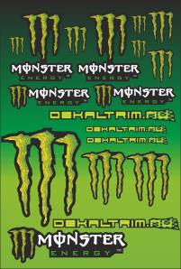Dekalark 300x460mm. Logotyperna är stansade efter den vita tunna linjen.