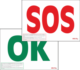 SOS-skylt A4