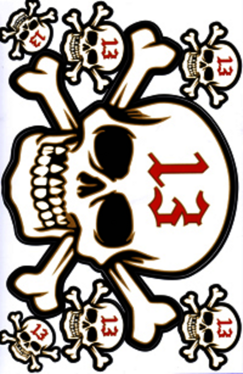 Dekalark 26x17cm. Blandade logotyper på dekalark. dekalerna är utstansade. Inte samma höga kvalité som på våra övriga dekaler.