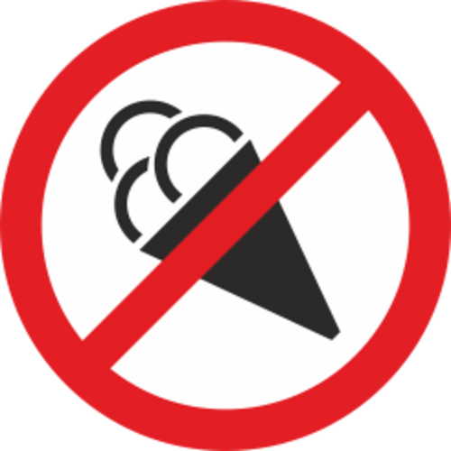 100x100mm vit/röd/svart Varningsdekal.