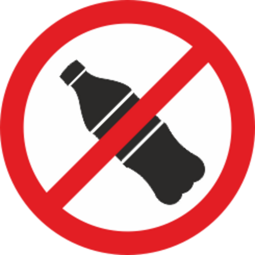 100x100mm  vit/röd/svart Varningsdekal.