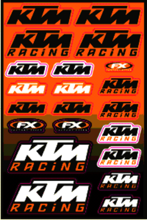 Dekalark 300x460mm. Logotyperna är stansade efter den vita tunna linjen.