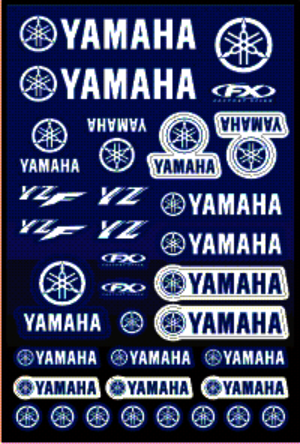 Dekalark 300x460mm. Logotyperna är stansade efter den vita tunna linjen.