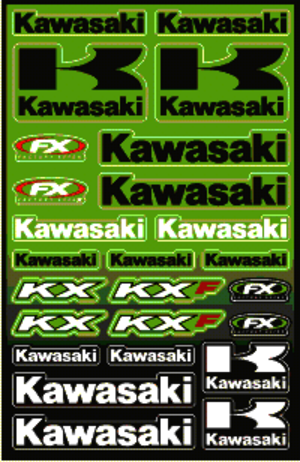 Dekalark 300x460mm. Logotyperna är stansade efter den vita tunna linjen.