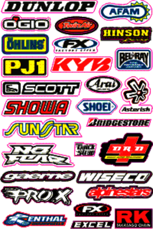 Dekalark 300x460mm. Logotyperna är stansade efter den vita tunna linjen.