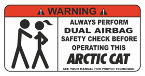 Varningsdekal. Storlek 75x40mm.