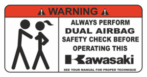 Varningsdekal. Storlek 75x40mm.