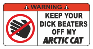 Varningsdekal. Storlek 75x40mm.