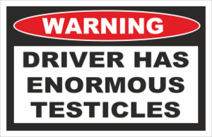 Varningsdekal. Storlek 75x48mm.