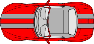 Viperstripe för montering på bil. Bredden avser totalbredd med alla stripe. Ange under kommentarerna hur långa respektive del ska vara.