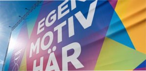 Banderoll med eget tryck Beskrivning saknas