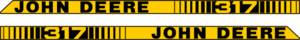 Printad dekor John Deere 317. Komplett 2st stripes 985x129mm