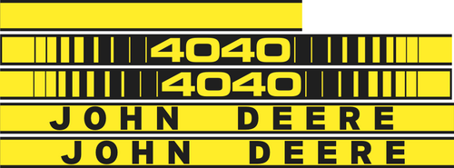 Printad dekor John Deere 4040. Komplett: 1st stripe 650mm, 4st stripe  978mm. Totallängd sidostripesen 1950mm
