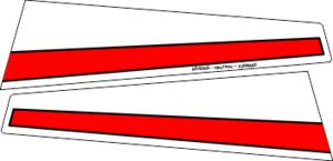 8hk Svart/rött/vitt Komplett innehållande: 2st Dekaler för Yamaha 8hk.