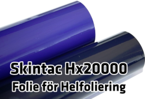SKINTAC HX20000  
Cast vinyl

Multilayered high performance cast vinyl, 80μm
Adhesive: Acrylic solvent-based
Liner: Structured siliconed PE-coated paper 145g/m²
Applications: Vehicle marking and full wraps
Durabilité: up to 10 years