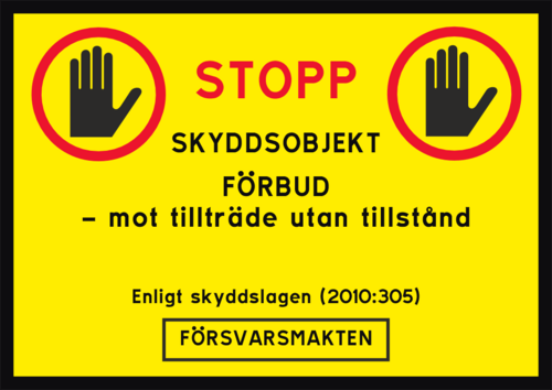 Förbud mot tillträde utan tillstånd.