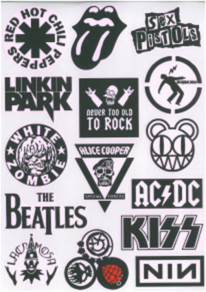 Dekalark 30x21cm. Blandade motiv på dekalark. dekalerna är utstansade. 