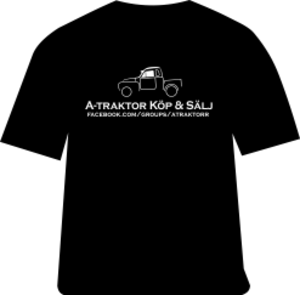 T-shirt med tryck. 180gr kvalitétstshirt. Vitt tryck