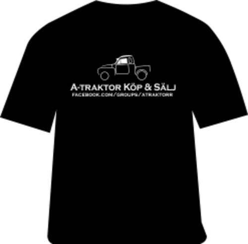 T-shirt med tryck. 180gr kvalitétstshirt. Vitt tryck